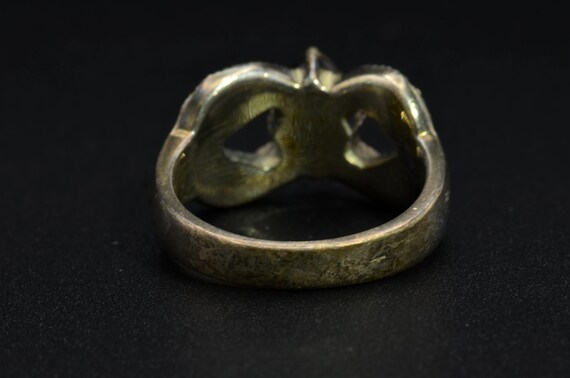 Vintage Mother of Pearl Ring in Silver - image 3