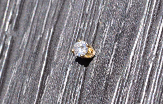 2.7mm Diamond Single Stud Earring in Yellow Gold - image 2