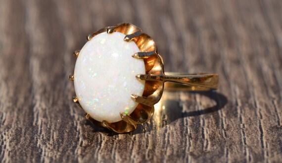 Signed Australian Opal Ring - image 5