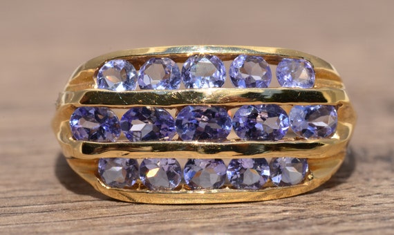 Contemporary Tanzanite Statement Ring - image 1