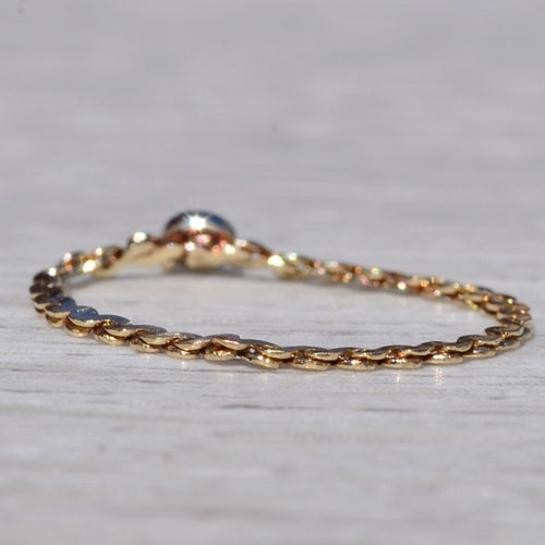 Ladies Petite Flexible Yellow Gold Band set shops with Diamond