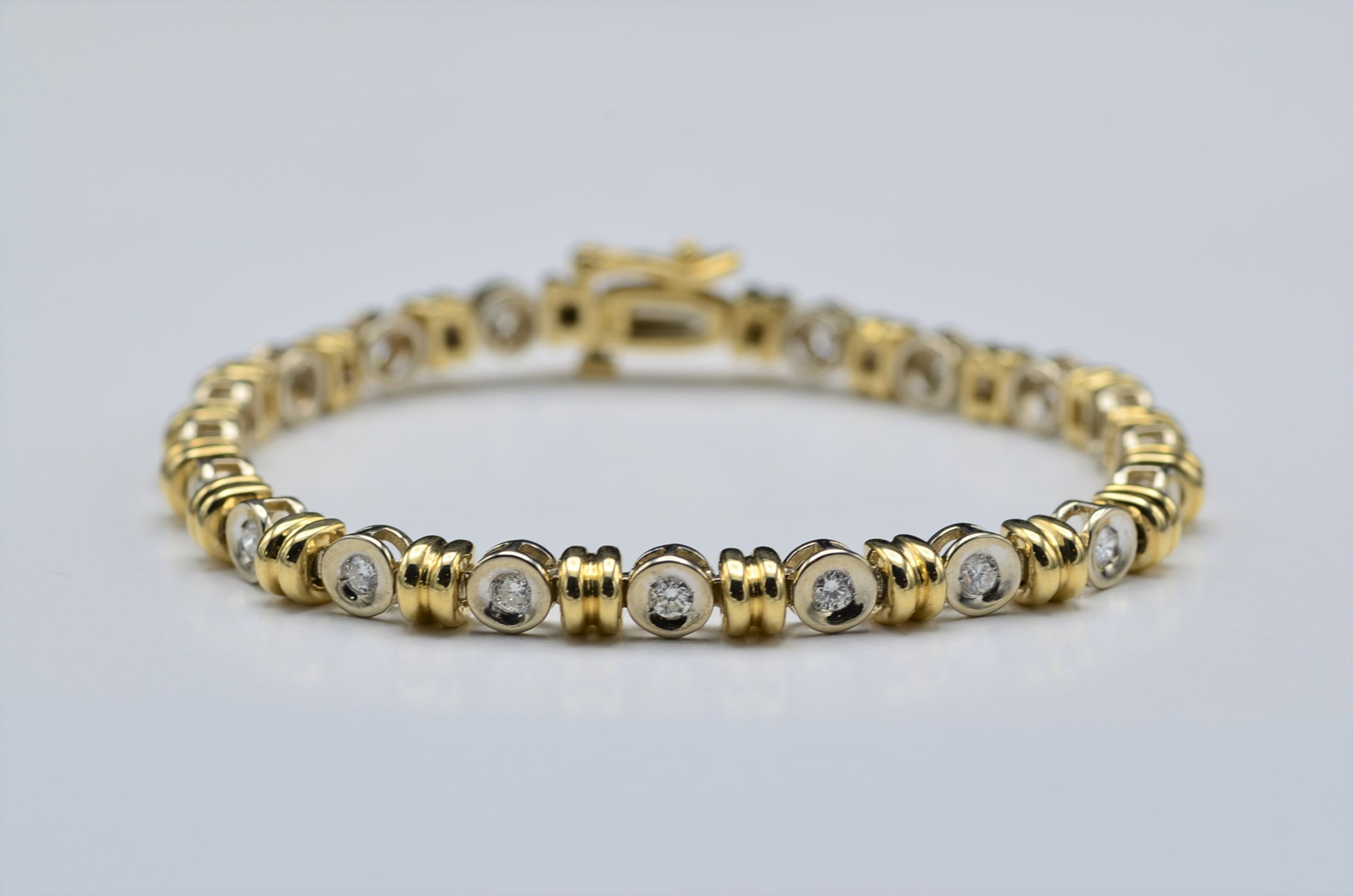 Ladies 14K Two Tone Bracelet Set With 0.57 CTW Diamonds Etsy UK