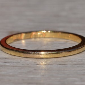 Antique Signed Yellow Gold Donut Ring Circa 1920