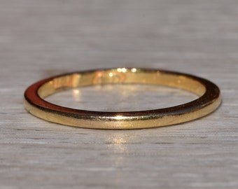 Antiker signierter Gelbgold Donut Ring Circa 1920