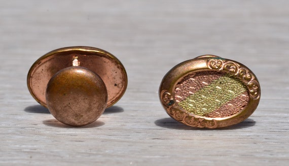 Two Tone Gold Filled Men's Cuff Links - image 2