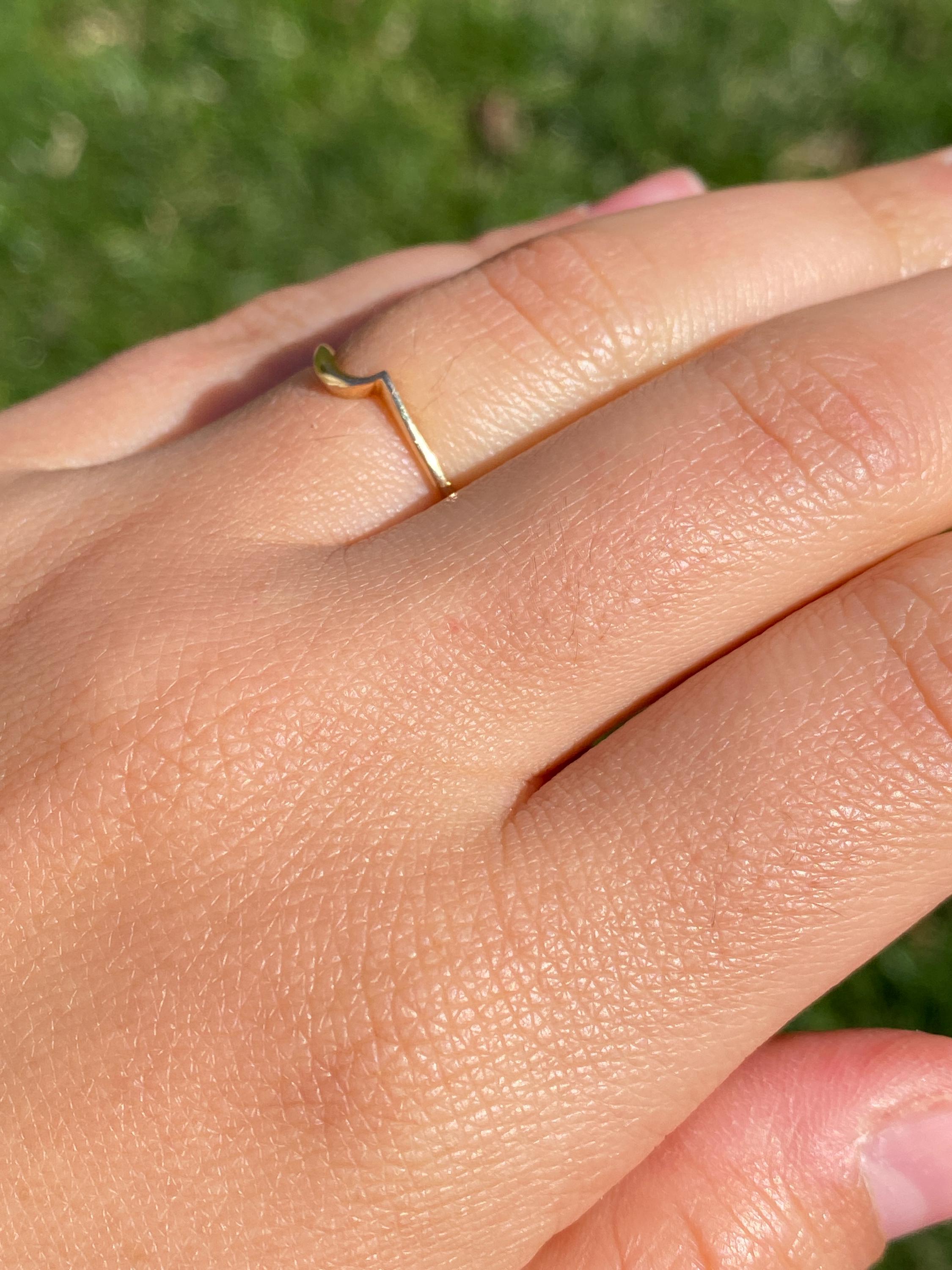 Yellow Gold Wave Ring - Etsy