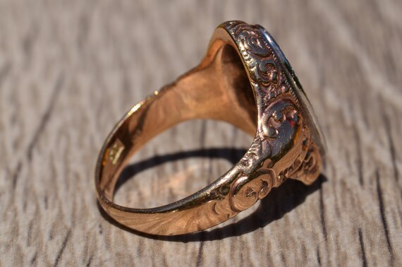Antique Sapphire Ring in Rose Gold and White Gold… - image 5