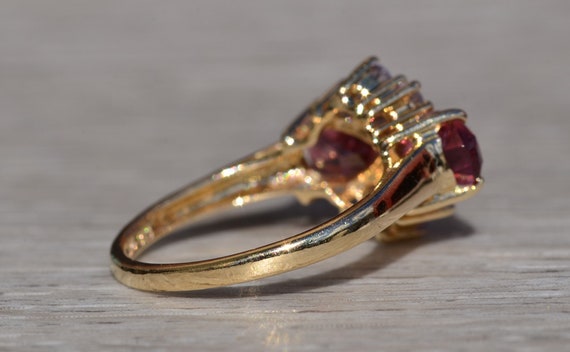 Ladies 14K Tourmaline and Tanzanite Cocktail Ring - image 4