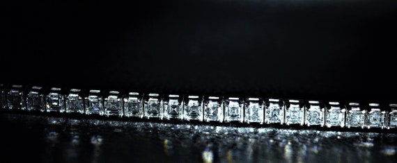Outstanding Square Emerald Cut Diamond Bracelet '… - image 3