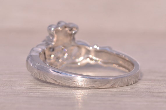 Irish Made Designer Natural Diamond Claddagh Ring… - image 3