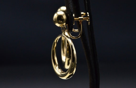 Yellow Gold Statement Earrings - image 2