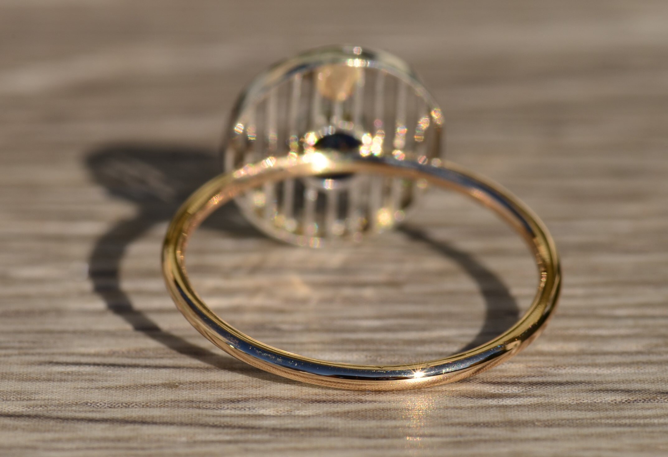 Antique Art Deco Platinum and 18 Karat Yellow Gold Sapphire and Diamond ...