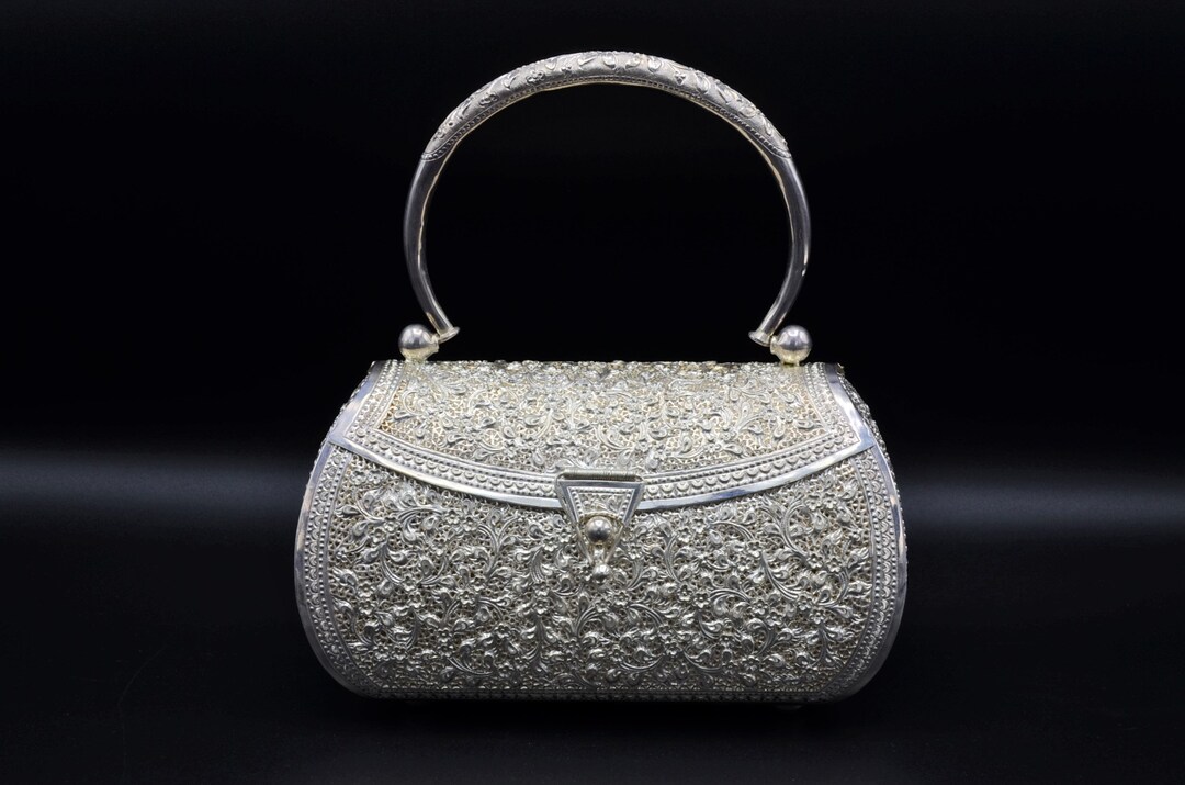 Vintage Solid Silver Handbag - Etsy Canada Vintage Solid Silver Handbag - Etsy Canada