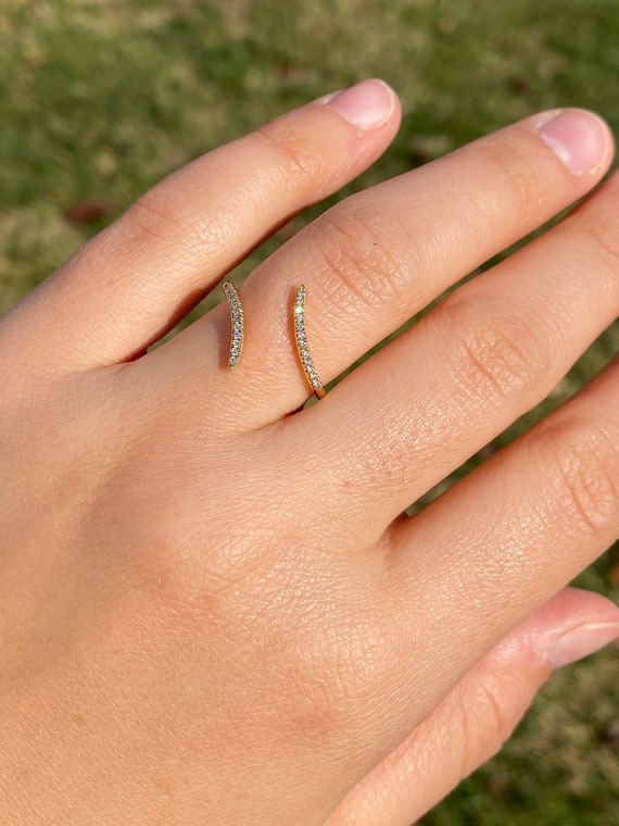 Gabriel and Co Signed Bypass Diamond Ring in Yell… - image 8