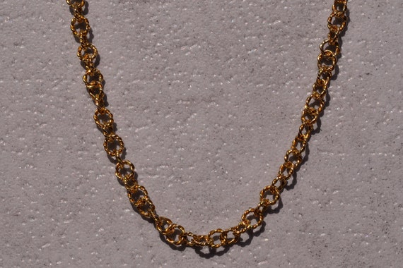 Yellow Gold Specialty Twisted Chain Link Chain - image 1