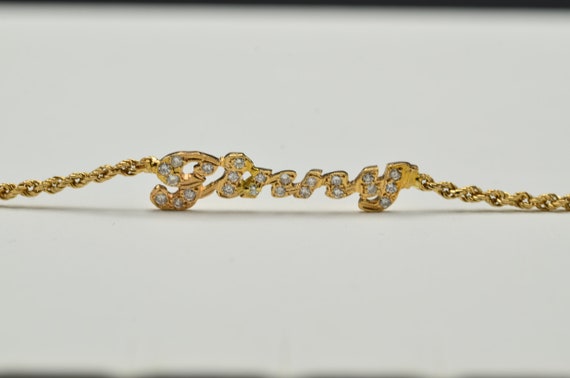 Ladies Signature Ginny Name Anklet set with Diamo… - image 2