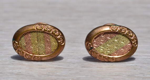 Two Tone Gold Filled Men's Cuff Links - image 1