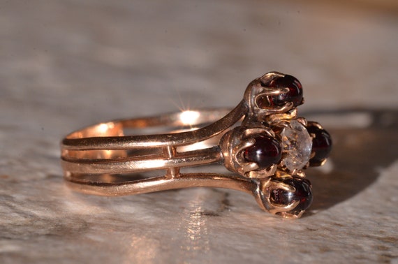 Original Victorian Rose Gold Boho Ring - image 3