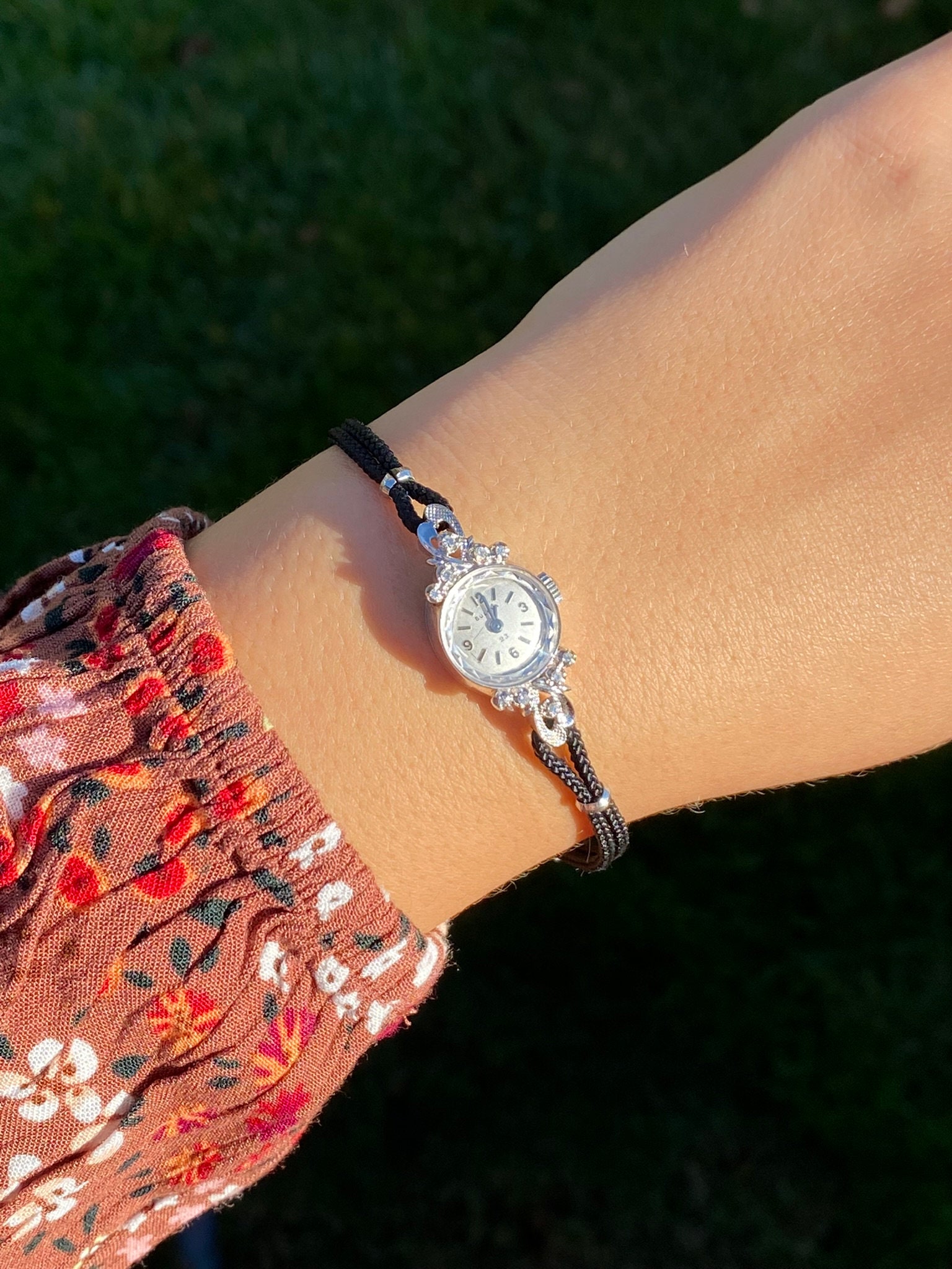 Wow! Bulova Womens Diamond 14k White Dial Watch Ladies 14K White Gold Bulova Watch set with Diamonds main image 3