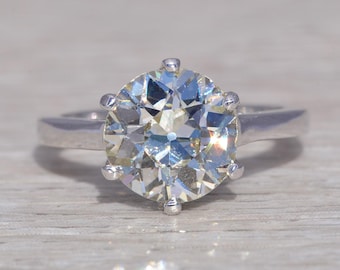 3.04 Ct Altschliff Diamant Verlobungsring