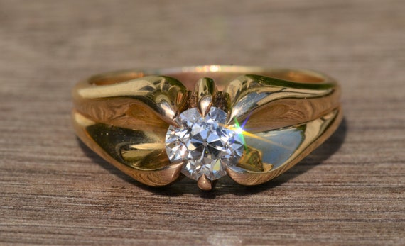 1.72ct Antique Old Mine Cut Diamond and Blackened Halo Antique Style r –  Anueva Jewelry