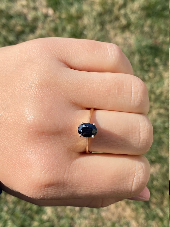 Black sapphire clearance engagement rings