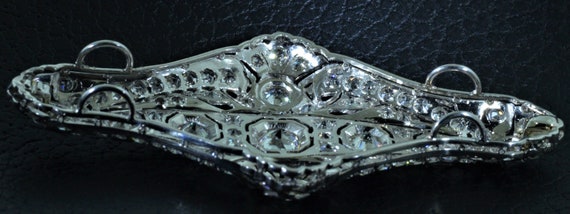 Art Deco Platinum and Diamond Pendant For East We… - image 5