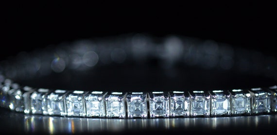 Outstanding Square Emerald Cut Diamond Bracelet '… - image 2
