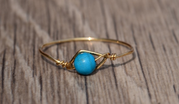 Thin handmade Yellow Gold Filled Stackable Ring - image 5