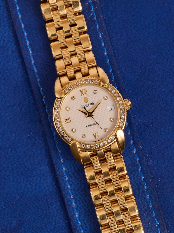 Yellow Gold Concord Impresario Wrist Watch With Diamonds - Etsy