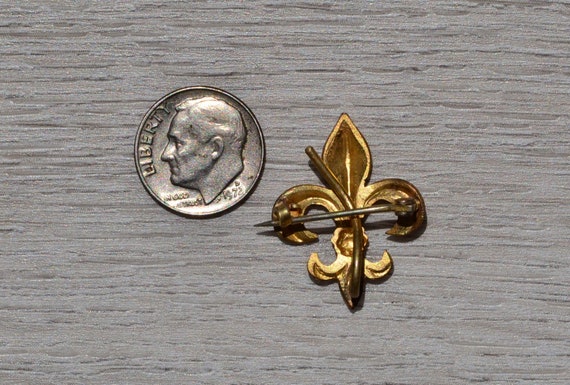 Gold Filled Fleur de Lis Pin/Pendant - image 2