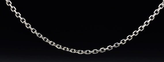 14K White Gold Cable Link Chain - image 1