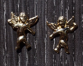 Pendientes de ángel de oro amarillo