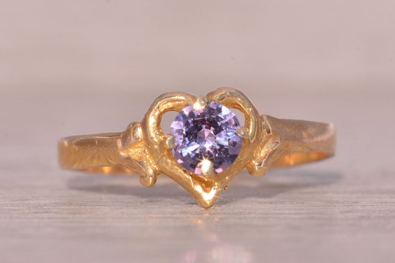 Lab Created Color Change Ring in Yellow Gold - image 6