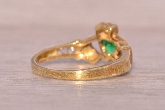 Irish Made Designer Signed Lab Emerald and Cubic … - image 4