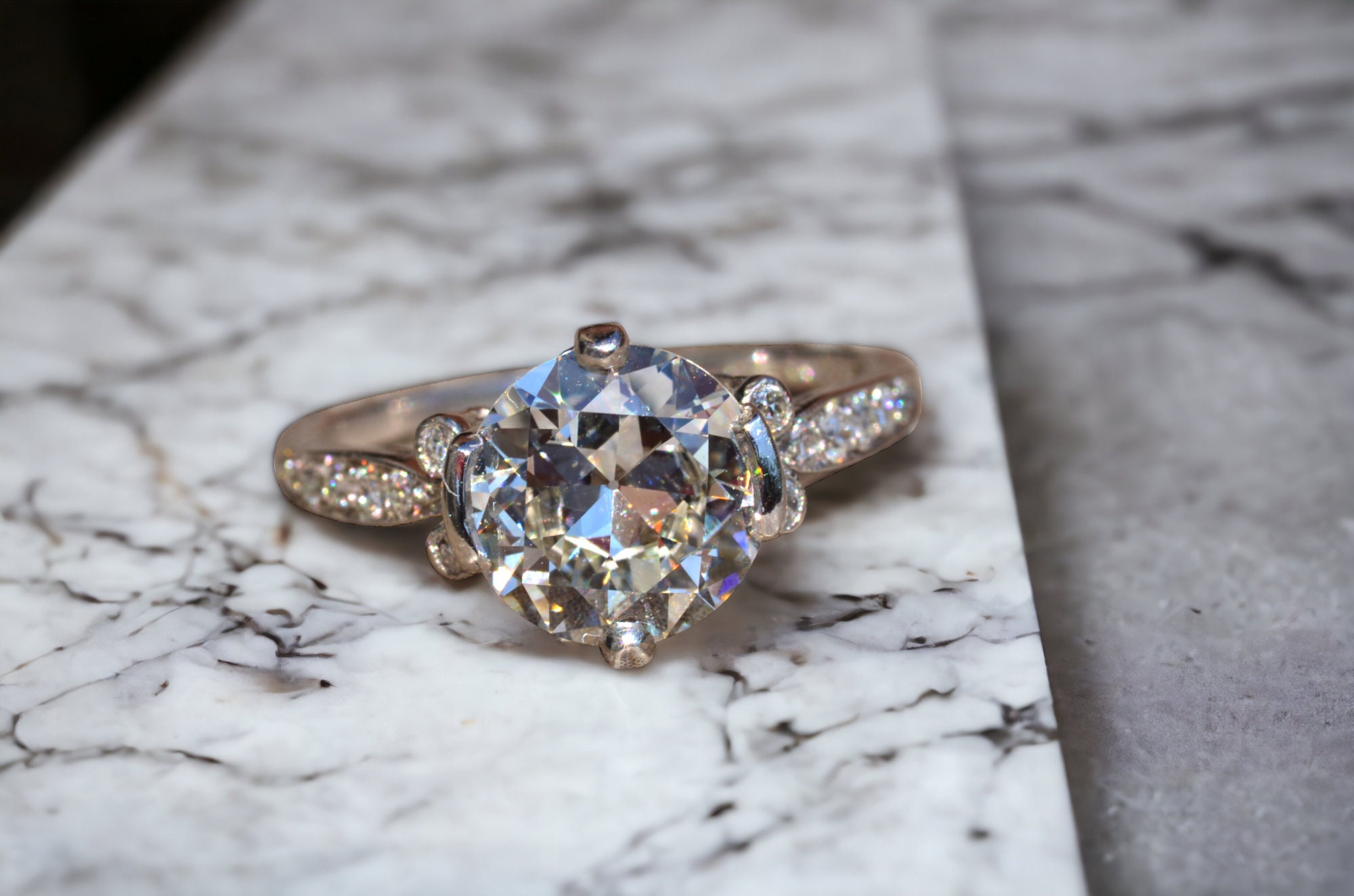 Antique Tiffany & Company Engagement Ring in Platinum Art Deco - Etsy
