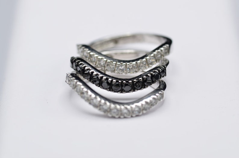 Trio of Sterling Silver Stacking Wave Bands