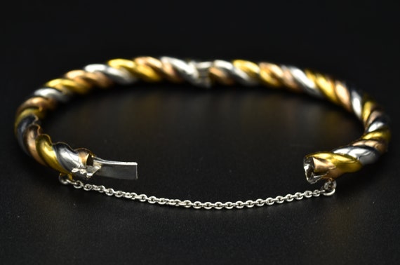 Multicolored Twist Bangle in Sterling Silver - image 4
