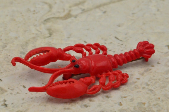 Vintage 1940s Novelty Lobster Brooch
