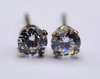 Sterling Silver Studs set with Cubic Zirconia