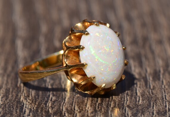 Signed Australian Opal Ring - image 2