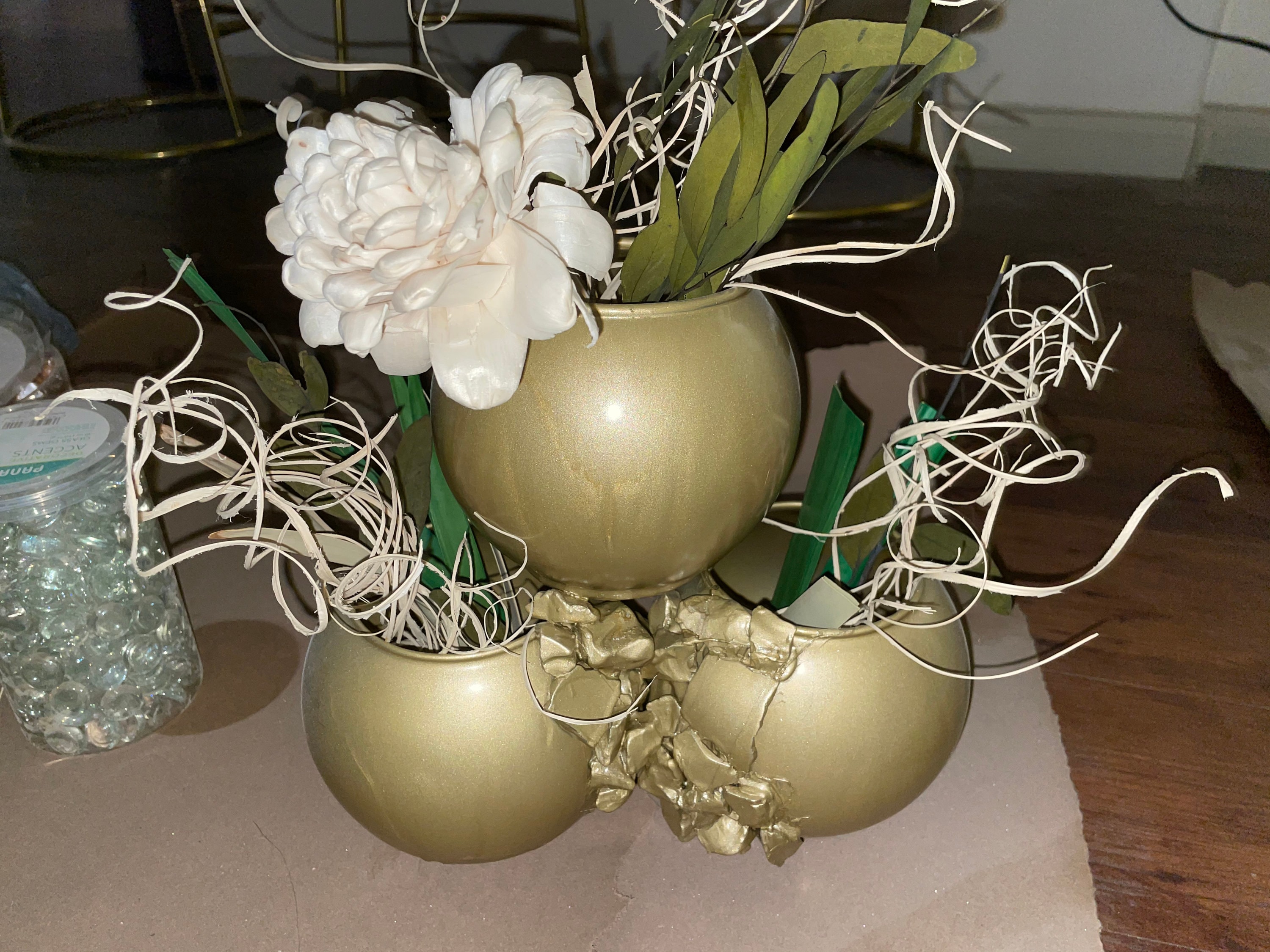 Bronze gold rock vase Etsy