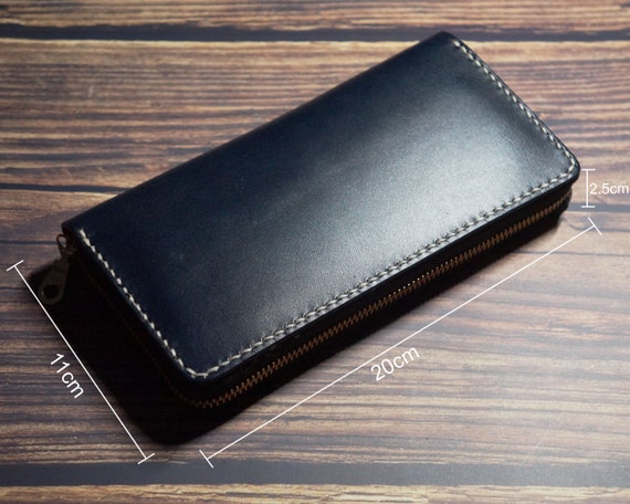 Handmade Leather billfold Biker Wallet Mens Cool Car Key Wallet Pouch