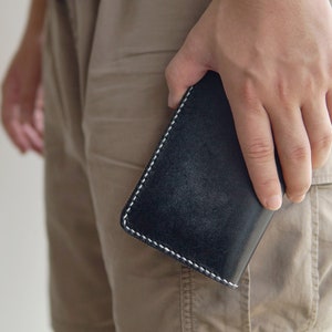 Cartera larga de cuero Embrague Cremallera Tarjeta Cartera Cartera de teléfono Carteras hechas a mano para hombres Mujeres Titular de la tarjeta de crédito, Regalo del día del padre, Regalo del marido imagen 5