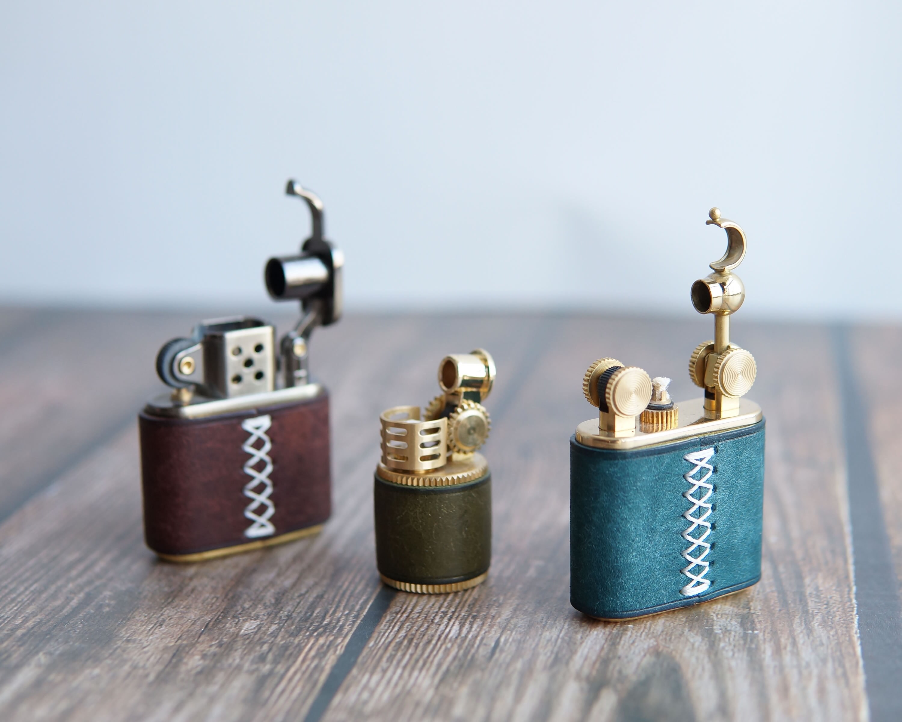 Personalized Vintage Style Leather Lighter Windproof Etsy