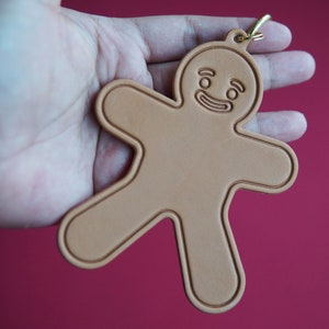 Gingerbread Man Leather Cute Kawaii Keychain Key Ring Key Chain for Women Men, Lovely Funny Gifts for Her Him image 7