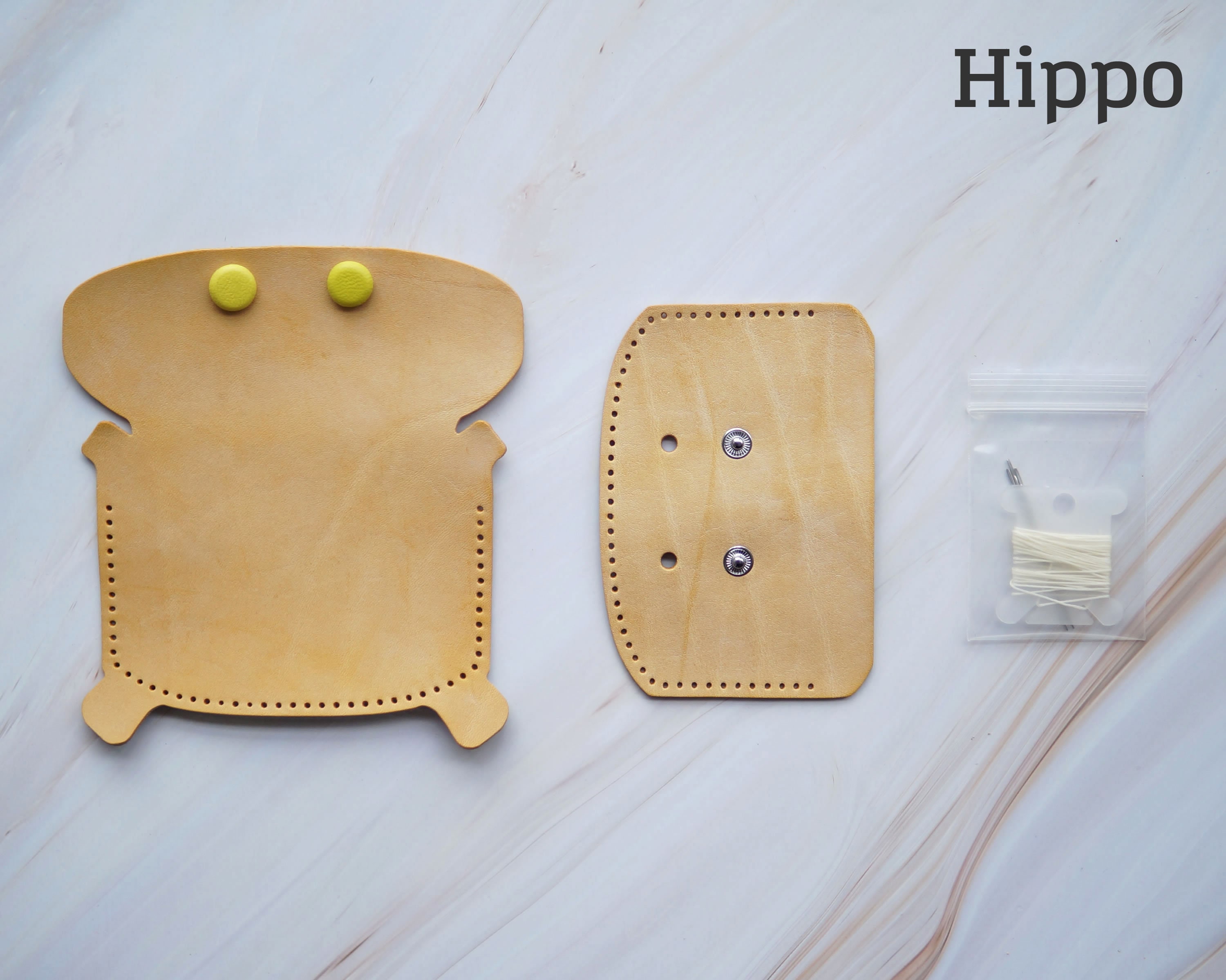 Leather Card Case DIY Kit Craft Kit Cute Animal Card Case Card Etsy