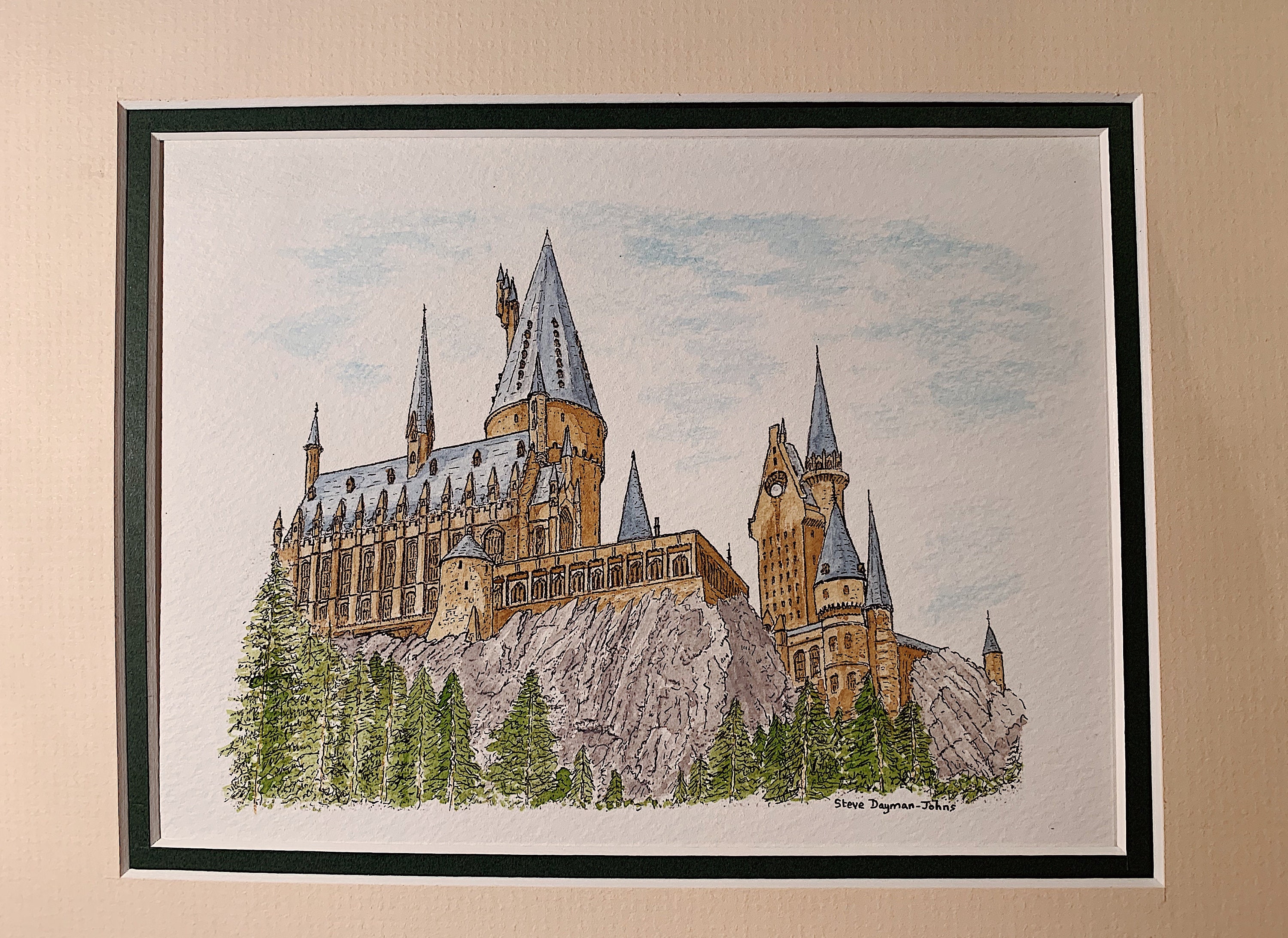 Hogwarts Watercolour Hogwarts painting Hogwarts picture Etsy