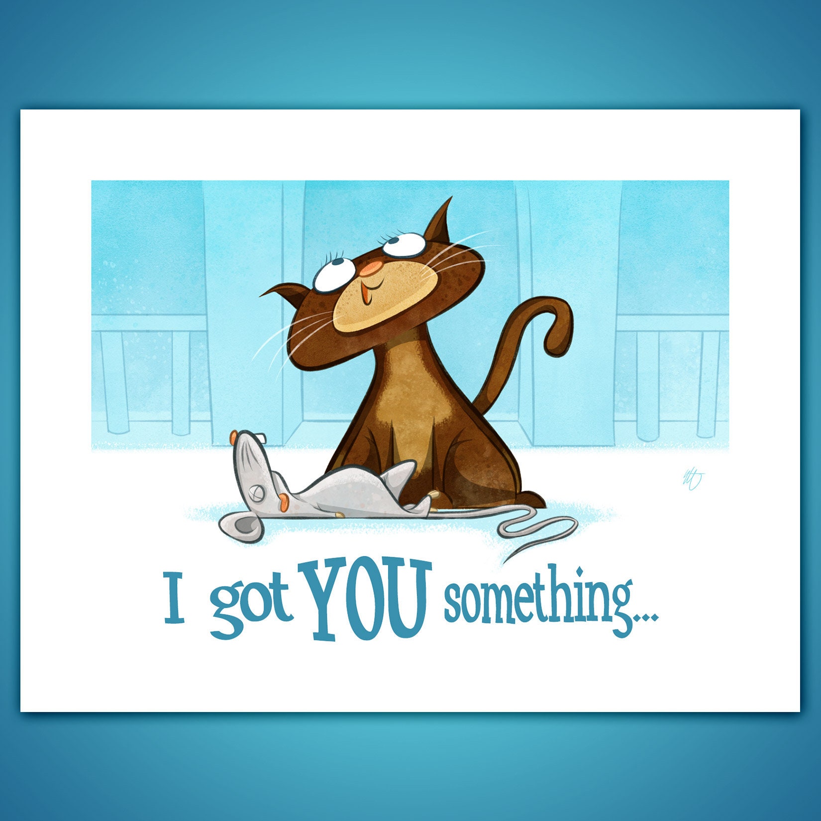 I got you something Funny Greeting Card Humor Card Free Etsy