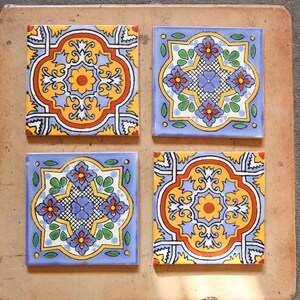 Talavera Mexican Tile Coaster Set of 4
